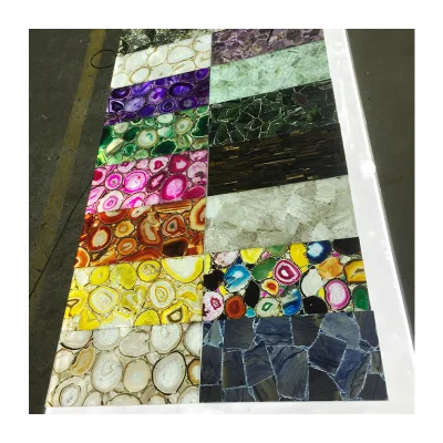 Customized Luxury Stone Marble Gemstone Home Decoration Material Agate Big Slabs