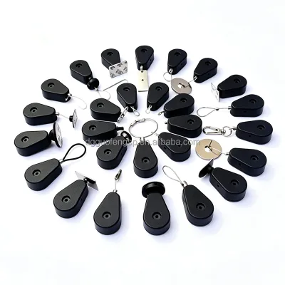 Security Lock Box Automatic Retractable Steel Cable Tether for Key Lanyards