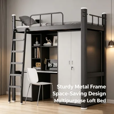 High Strength Metal Bed Full Metal bed Large Bearing Capacity for Family Daily Rest and Long Term Furniture Service