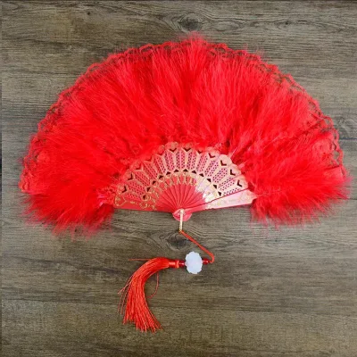 Luxury Ostrich Feather Fan for Elegant Wedding & Bridal Party Accessory | Wholesale