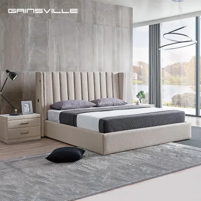 OEM ODM Adjustable Fancy Modern Contemporary Economic Hotel King Size Platform Bed Hight Quality Up-holstered Beds