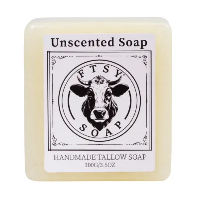Customized Soap Bar Moisturizing Organic Handmade Natural Custom Coconut Oil Beef Tallow Soap for Sensitive Skin