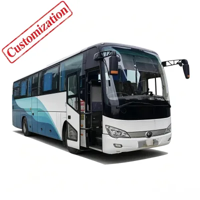 Used ZK6119 Coach Bus 2021 Year 50 Seats with Middle Door Weichai Engine Through Compartment LHD Second Hand Tourist Bus