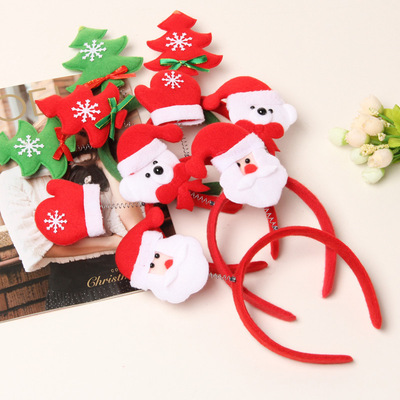Hot Selling Santa Claus Snow Head Band Ornaments Christmas Headdress Wholesale Factory Price Christmas Headbands