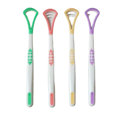 Eco Silicone Tongue Coating Cleaning Brush Tongue Scraper High Quality Colorful Tongue Cleaner