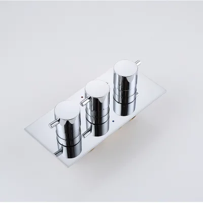 Thermostatic Concealed Shower System Copper Plated Luxury Mixer