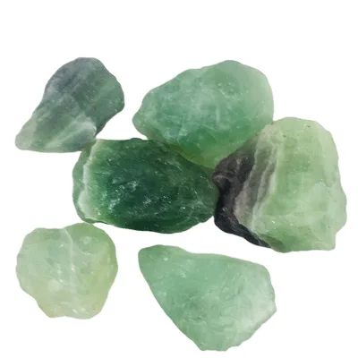 High Quality Natural Rough Raw Green Fluorite Crystal Gravel Healing Stone Rough Green Fluorite Tumbled Stone for Sale