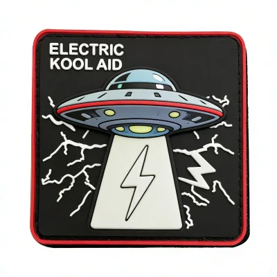 Safe Non-Toxic 3D Soft PVC Silicone Custom Logo Hook and Loop Iron on Patches for Children Hats Bags