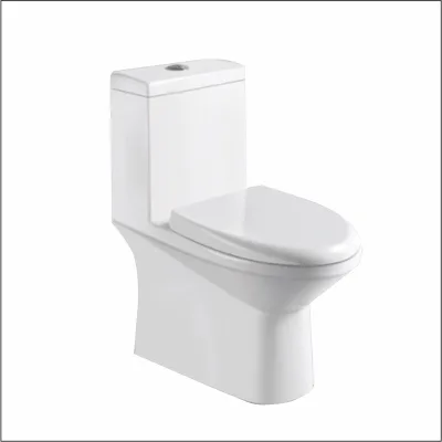 Modern Freestanding SIPNOnic Ceramic Toilet Seat S-Trap Elongated Bowl One-Piece Floor Mounted for Public WC or Bathroom