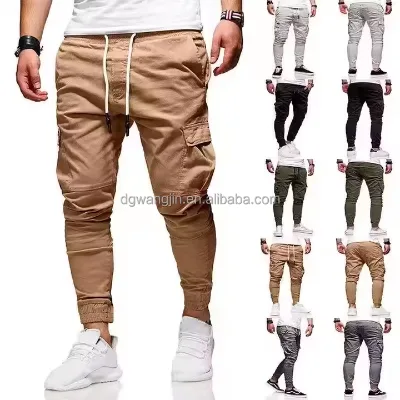 Low Cost Factory Customized Casual Multi Pocket Loose Pants for Men's Work Clothes and Pants