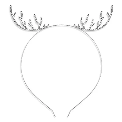 Custom Christmas Rhinestone Deer Horn Headbands Full Rhinestone Headbands for Xmas Party Shows