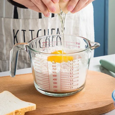 UK Bestseller FIRE. PD-088 Eco-Friendly Borosilicate Glass Measuring Cup 350/500/1000ml Dishwasher Safe Hand Wash Only
