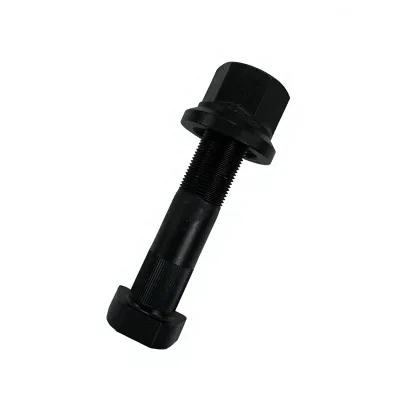 High-quality Steel Dump Truck Tire Bolts for SINOTRUK HOWO Rear Wheel Bolt AZ9112340123 132MM Grade 10.9/12.9 ISO Certified