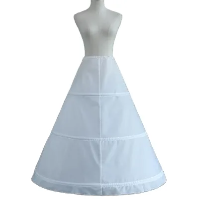 Bridal Married Dresses 2 Colors 3 Hoop Petticoat Stretch Panniers Adjustable Tutu Skirt Floor Length Wedding Gown Petticoat