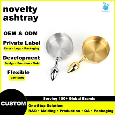 Novelty Ashtray Butt Plug Shaped Design Metal Creative Smoking Ash Tray Funny Adult Novelty Gift BlueRabbit Wholesale ODM OEM