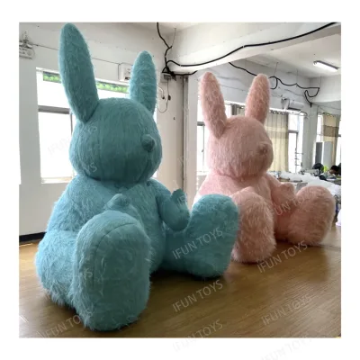 Large Inflatable Plush Bunny Rabbit for Easter Decoration