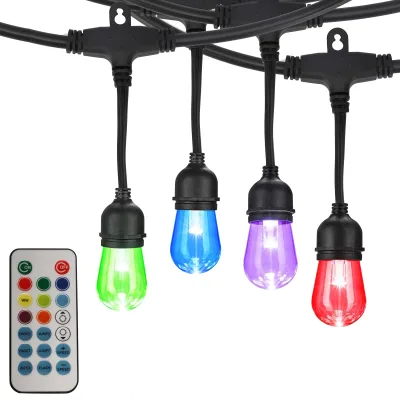 APP Control Color Changing Led Holiday Light Outdoor S14 Led String Lights Poles Smart Strings Waterproof Patio Decor