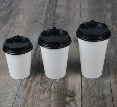 Custom Disposable Coffee Paper Cup for Camping 4-20oz Sizes Offset Printed with Matt Lamination