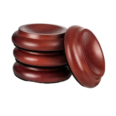 Factory Wholesale Set of Four Non-Slip Soundproof Solid Wood Piano Feet Pads
