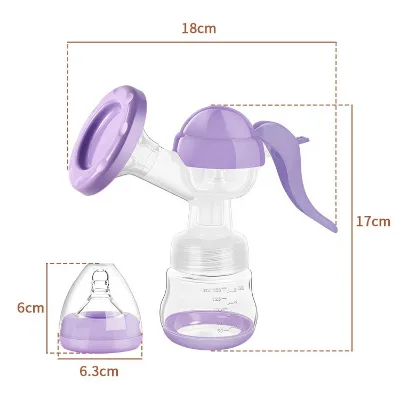 150ml High Quality Food Grade 5 Petals Baby Milk Feeding Silicone Breast Pump Milk Saver Comfort Massage Manual Breast Pump