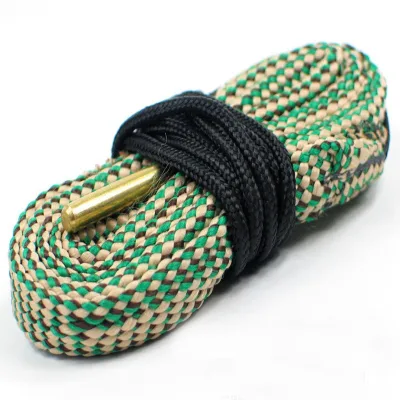 Rope brush to clean maintenance tools