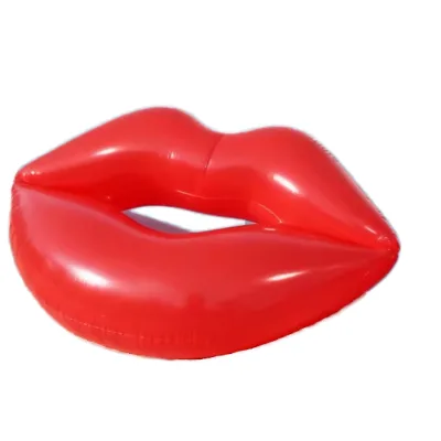 Inflatable Red Lips Floating Drainage Toy Adult Sitting Floating Bed Swimming Ring Floating Ring Water Sports Inflatable Bed