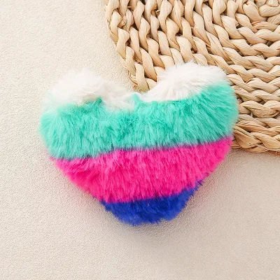 DIY Making Heart Fluffy Rabbit Fur Ball Key Accessories