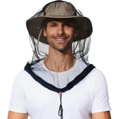 Mosquito Repellent Hat & Mesh Mask for Outdoor Use Beekeeping Fishing-MC09 Model Customizable Sunscreen Headwear