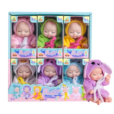 2024 New Wholesale Pvc Cartoon Cute Children's Little Doll Set Interactive Mini Baby Bionic Doll Toy Toys for Kids Boys Girls