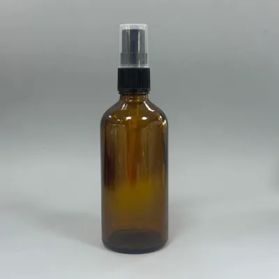 Oil glass bottle with spray pump