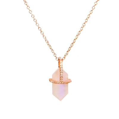 7.8*17.5mm rainbow Moonstone Necklace 925 Sterling Silver Natural Gemstone Necklace