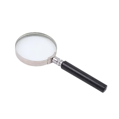 10X 50mm Handheld Magnifier Lupa Metal Frame Reading Magnifying Glass for Low Vision