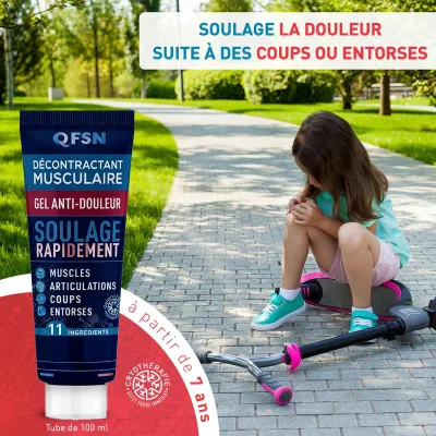 QFSN Muscle Relaxant Pain Relief Gel | Fast Acting Cryotherapy for Muscles, Joints, Bruises & Sprains