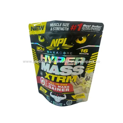 High Quality Eco Zip Lock Pouch Bags Waterproof Stand Up Pouch For Protein Powder