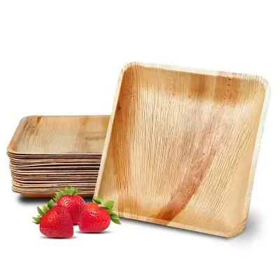 High Quality Traditional Classic Square Polished Bamboo Appetizer Plates Charcuterie Boards-Eco-Friendly Wedding Dishes Hotels