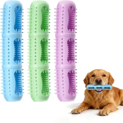 Food Grade Silicone Puppy Teething Toys Dog Chew Toys Dog Toothbrush Toy Dog Training Toys for Small & Medium Breeds