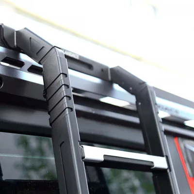 Ladance Easy Installation Aluminum Alloy Black Side Step Climbing Ladder for Jeep Wrangler