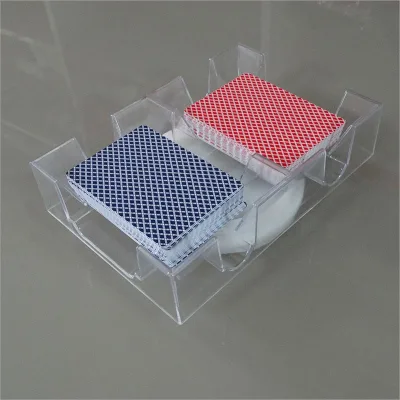 Rotating Poker Stand with 6 Pair 2 Pair Waste Card Stand Poker Box Display Showcase