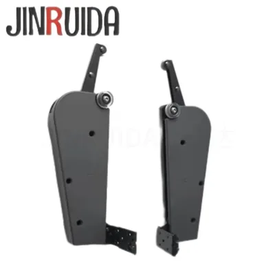 JINRUIDA Silent Soft Close Tilt Bookcase Door Hardware, Hidden Inner Flip up Cabinet Door Track Fitting