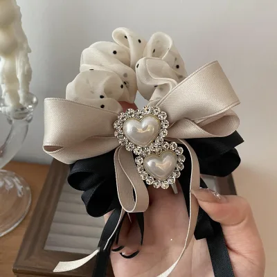 PL Wholesale New Fairy Hair Scrunchies Bowknot Temperament Hairband Fashion Elastic Hair Scrunchies Accessories