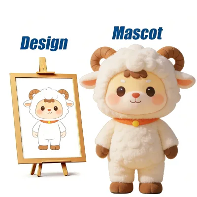 Factory Direct Sale High Quality Custom White Woolen Mascot Costum Breathable and Walkable Costume Custom Woolen Mascot Clothing