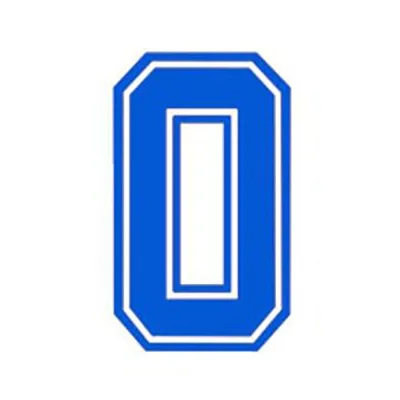9" Tall Single Number 5 Iron on Heat Transfer for Football Baseball Jersey Sports T-Shirt Blue