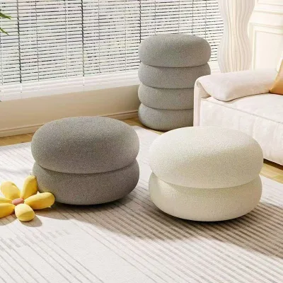 syf S Japanese-style Round Beanbag Stool/shoe Changing Bench/stool/seat for Home Use in Bedroom/living Room