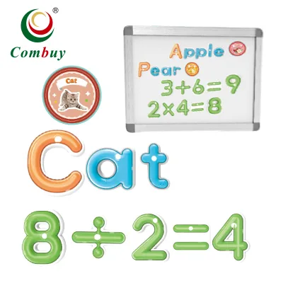 Early Teaching Letters Sticker Number Kids Board Alphabet