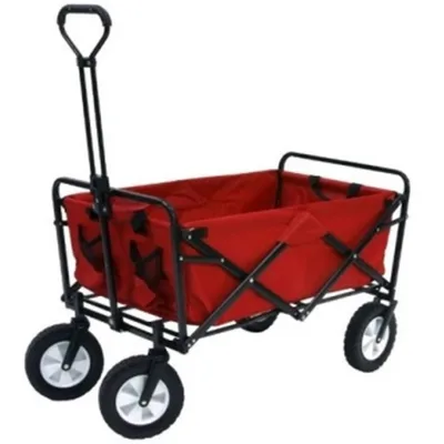 Telescoping Handle Folding Camping Wagon Adjustable Collapsible Hand Stroller Shopping Fabric Cart