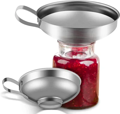 Large Wide Mouth Eco-Friendly Stainless Steel Canning Jar Coffee Bean Funnel Handle ARMADA Brand for Kitchen Use Customizable