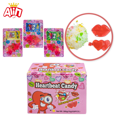 Sweet Candy Exotic Gelatin Candy Heart-stirring Lipstick Lollipops + Jumping Sugar