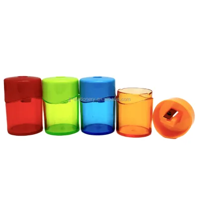Factory Cute Multi-color One Hole Manual Plastic Bulk Pencil Sharpener for Student Stationery School Supplies