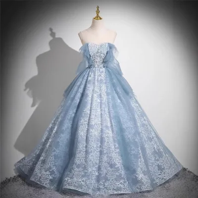 High-endlight Luxury Popular Piano Princess Puffy Party Dress For Lady