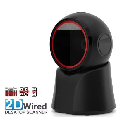 Cheap Price High Sensitivity Barcode Scanning Machine 1D Desktop Barcode Scanner Supermarket 2D Scanner